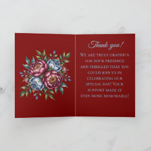 Carte Bourgogne Peony et Merci Rose bleu