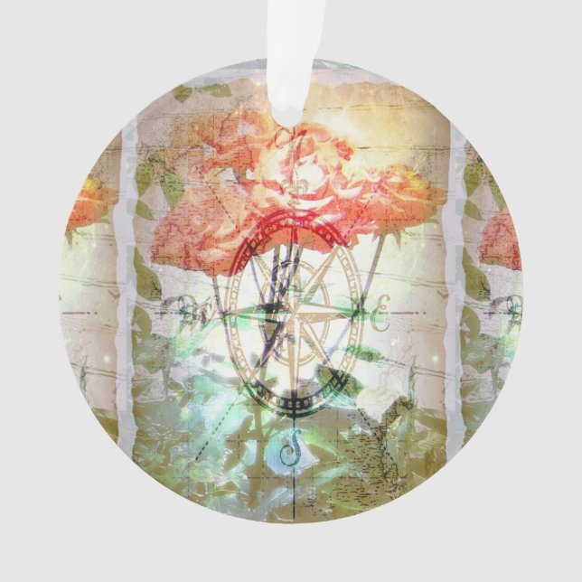 Carte, boussole, roses (devant)