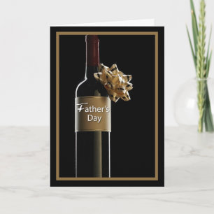 Carte Bouteille à vin fête des pères