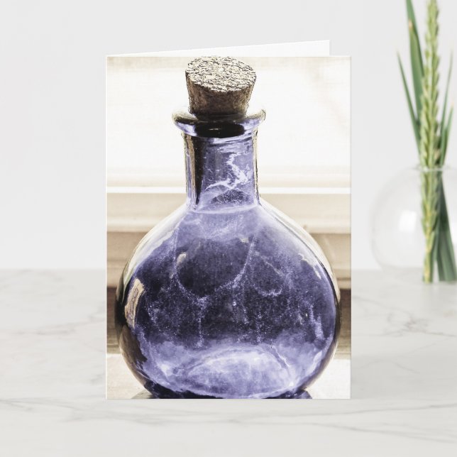 Carte Bouteille Bleue Vieillie (Devant)