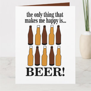 Carte Bouteille de Bière Bière Drôle