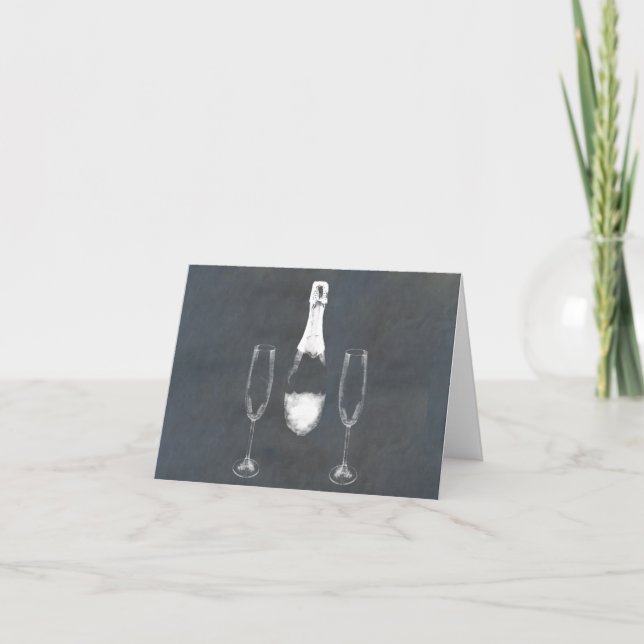 Carte Bouteille de champagne (Devant)