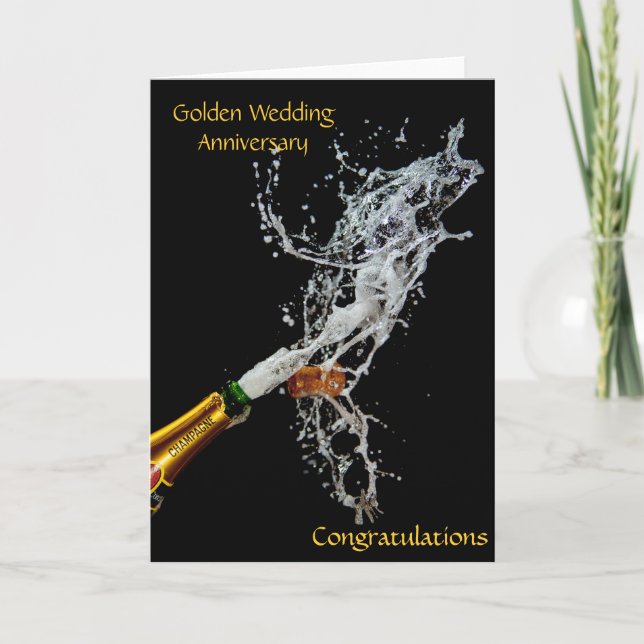 Carte Bouteille de Champagne	 Anniversaire de mariage d' (Devant)