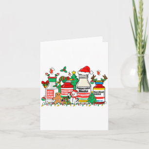 Carte Bouteilles de médicaments de Noël Humour d'infirmi