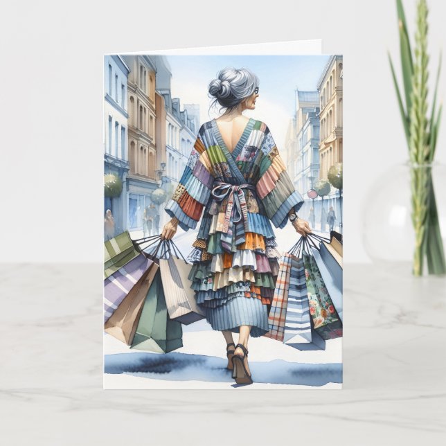 Carte Boutique Anniversaire Lady (Devant)