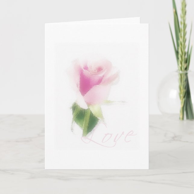 Carte Bouton de rose (Devant)