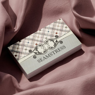 Carte Bouton Décorée Du Studio De Couture De Seams