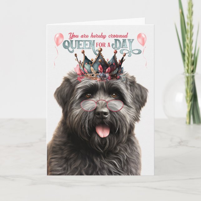 Carte Bouvier Dog Queen pour la journée Anniversaire amu (Devant)