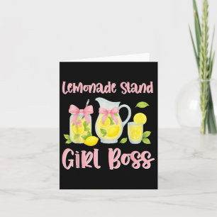 Carte Bow Coquette Lemonade Stand Girl Boss Ceo Lemon Ju