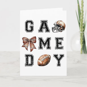 Carte Bow Coquette pied Football Maman Jour de match Fem