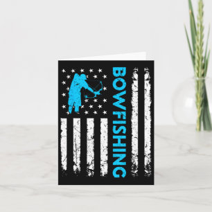 Carte BowFishing Us Drapeau Pêche Vintage Bowfish Hunter