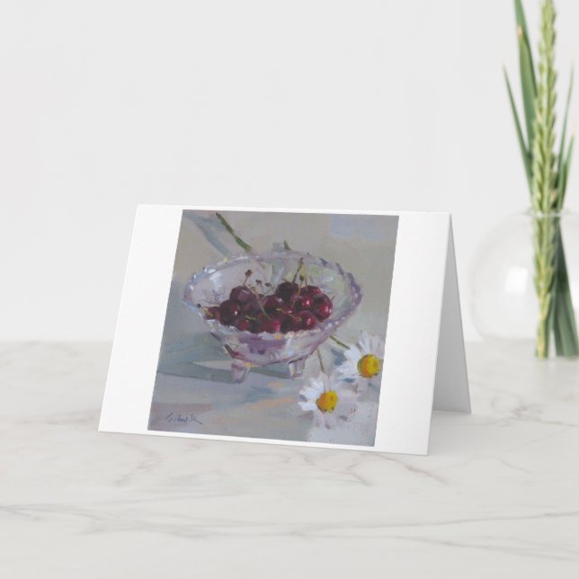 Carte "Bowl of Cherries" Type Card blanc (Devant)