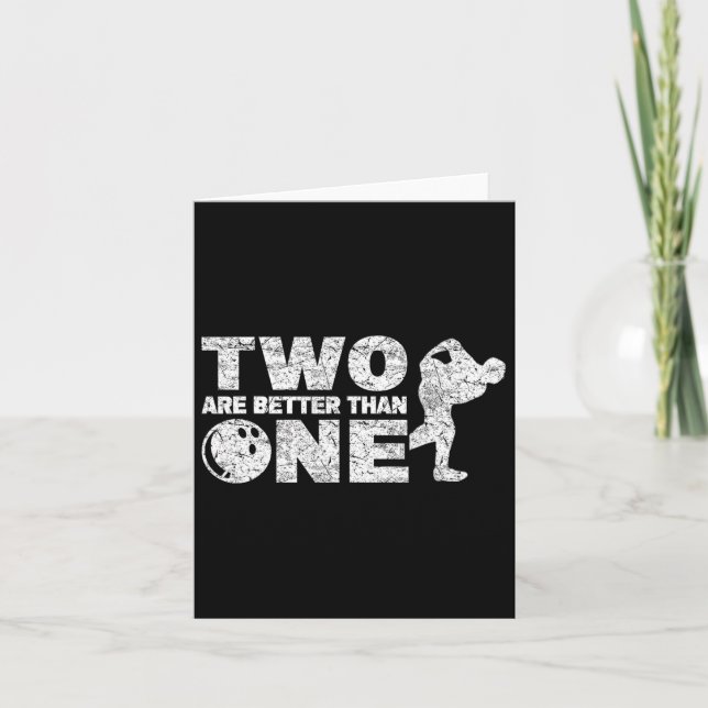 Carte Bowler à deux mains Funny Bowling (Devant)