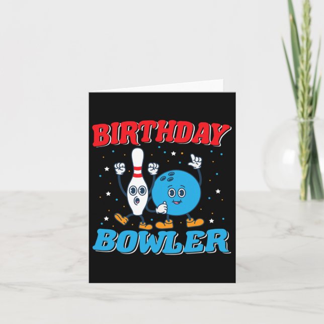 Carte Bowler d'anniversaire - Garçons Anniversaire Funny (Devant)