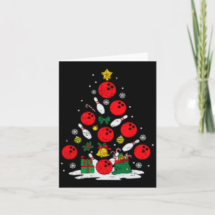 Carte Bowler Noël Tree Lights Xmas Bowler Me Sport