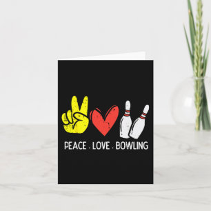 Carte Bowler Peace Love Bowling Hommes Femmes Enfants En