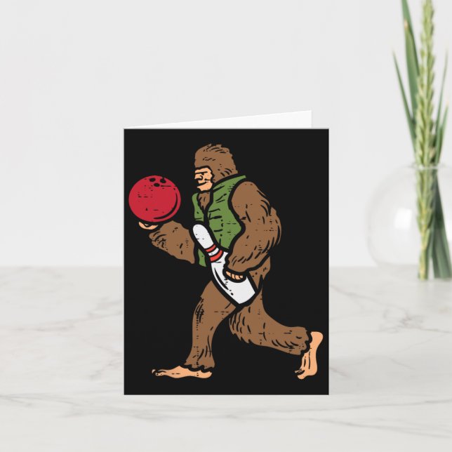 Carte Bowling Bigfoot Funny Bowler Sasquatch Boys Kids M (Devant)