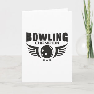 Carte Bowling Bowler Sport Strike Bowl Drôle Idée cadeau