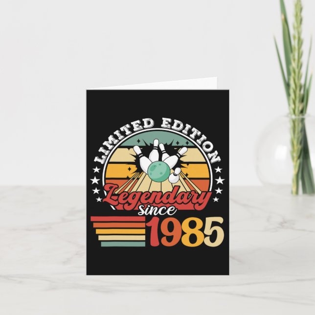 Carte Bowling Bowling Birthda 1985 Bowling Byll (Devant)