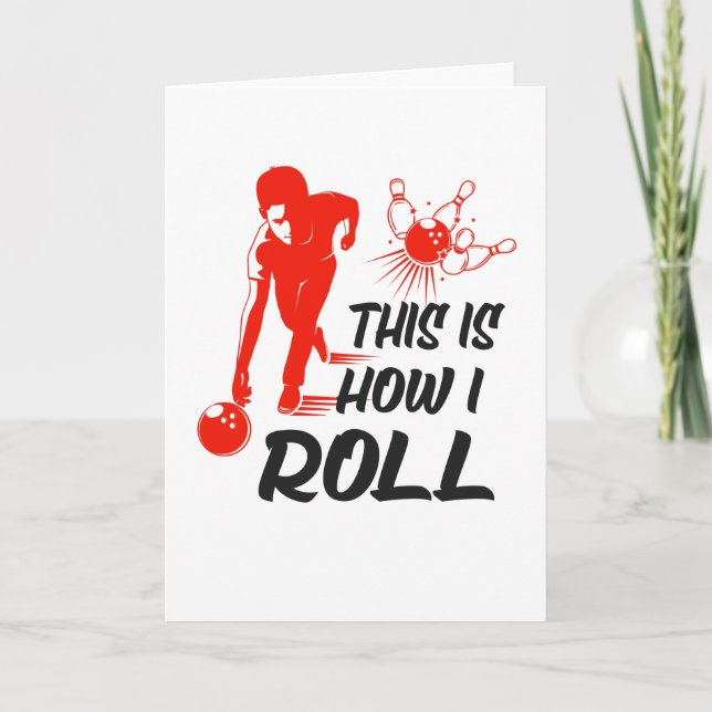 Carte Bowling Bowling Bowling Ball Dit Bowler Cadeau (Devant)