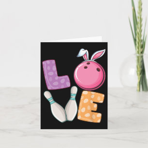 Carte Bowling Byll Et Pins Bunny Oreilles Chasse D'Oeufs