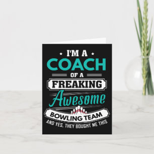 Carte Bowling Coach Bowling Team Coach Cadeau