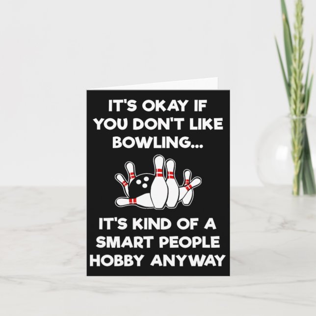Carte Bowling drôle - Les gens intelligents (Devant)