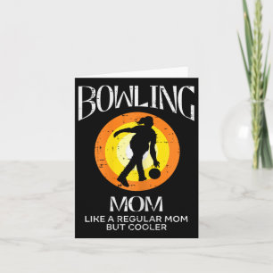Carte Bowling Maman Glacière Retro Mères Jour Bowler mam