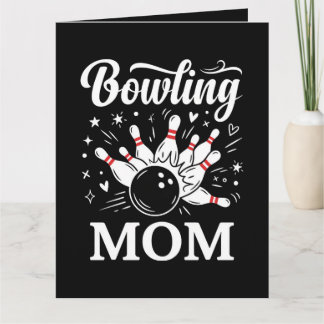 Carte Bowling Mom Heart Pins Funny League Mothers Day