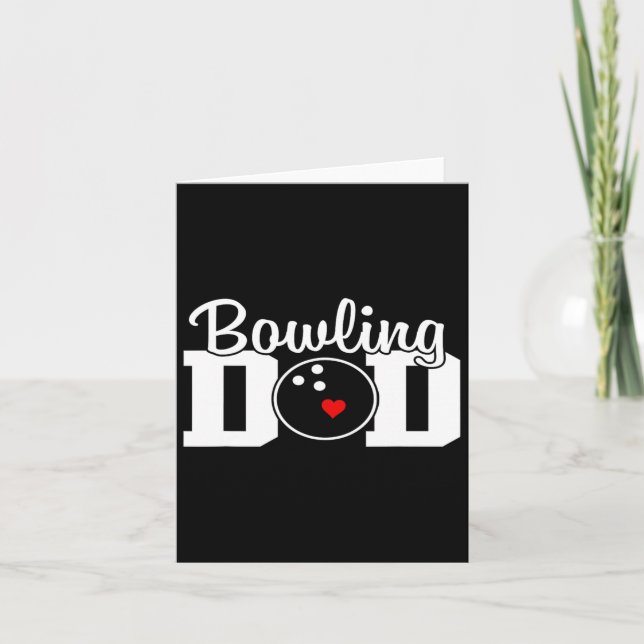Carte Bowling Papa Équipe Joueuse Partie Bowling Légende (Devant)