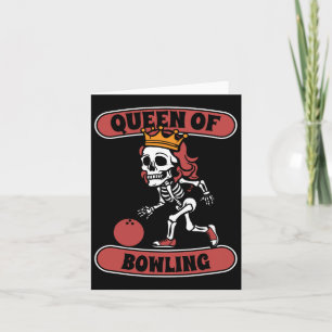 Carte Bowling Skeleton Team League - Alley Bowler Queen