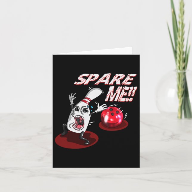 Carte Bowling Spare Me Bowling Ll Bowling Pin Strike Bow (Devant)