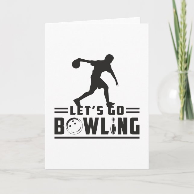 Carte Bowling Sport Bowler Strike Bowl Drôle Idée cadeau (Devant)
