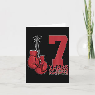 Carte Boxe 7 ans d'être merveilleux Boxer 7e anniversair