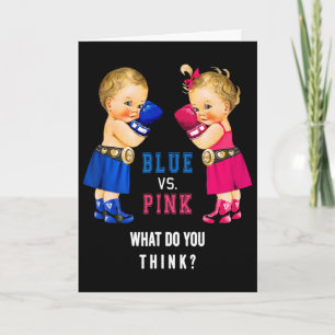 Carte Boxe Bleu Vs Rose Bies Révélation Du Sexe