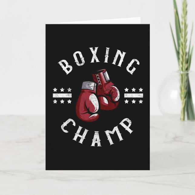 Carte Boxe Champ Box Sports Martial Arts Fighter (Devant)