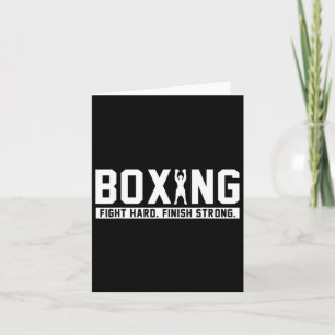 Carte Boxe combat dur finition forte Boxe citation cadea