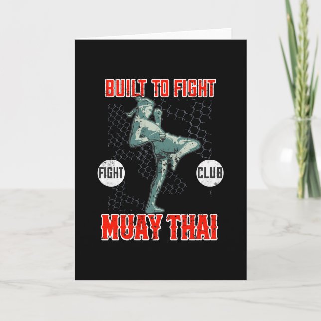 Carte Boxe d'arts martiaux Muay Thai Fighter (Devant)