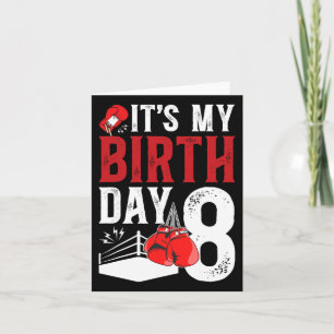 Carte Boxe de 8e anniversaire Boy Boxer 8 ans Boxer Anni