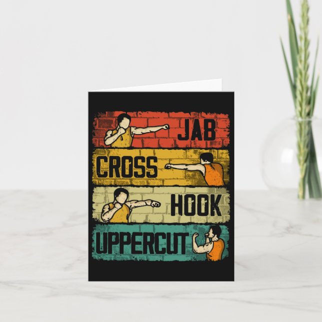 Carte Boxe de crochet croisé Jab (Devant)