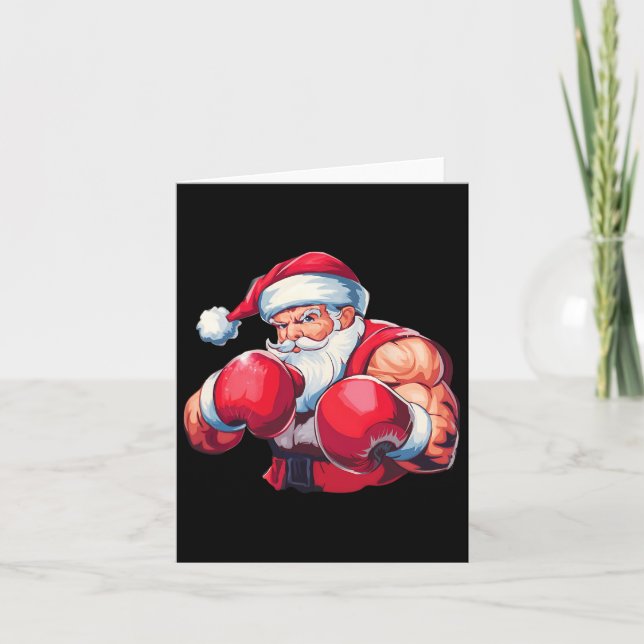 Carte Boxe de Noël Boxer de Noël Boxer Xm (Devant)