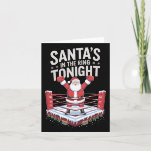 Carte Boxe De Noël Père Noël Dans La Ceinture Ce Soir