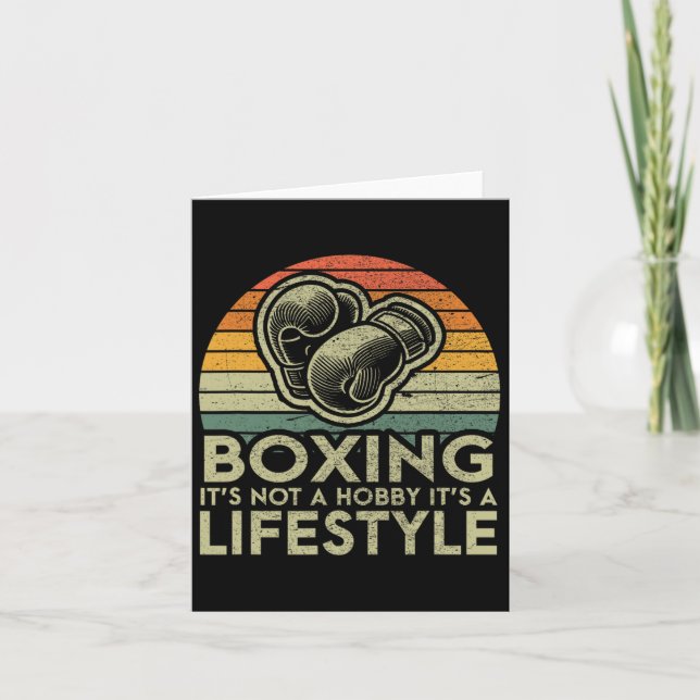 Carte Boxe de style de vie rétro (Devant)