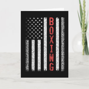 Carte Boxe Drapeau Américain 4 Juillet Cool Boxeur Nouve