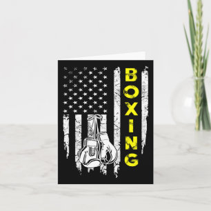 Carte Boxe Drapeau américain 4 juillet Patriotique