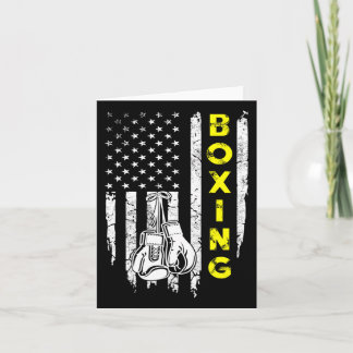 Carte Boxe Drapeau américain 4 juillet Patriotique