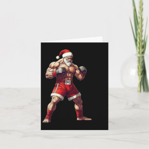 Carte Boxe Du Père Noël - Boxe Et Boxe Thaïlandaises