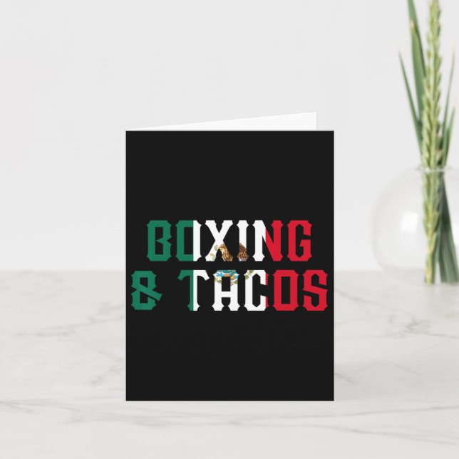 Carte Boxe Et Tacos Drôle Mexique 2 (Devant)