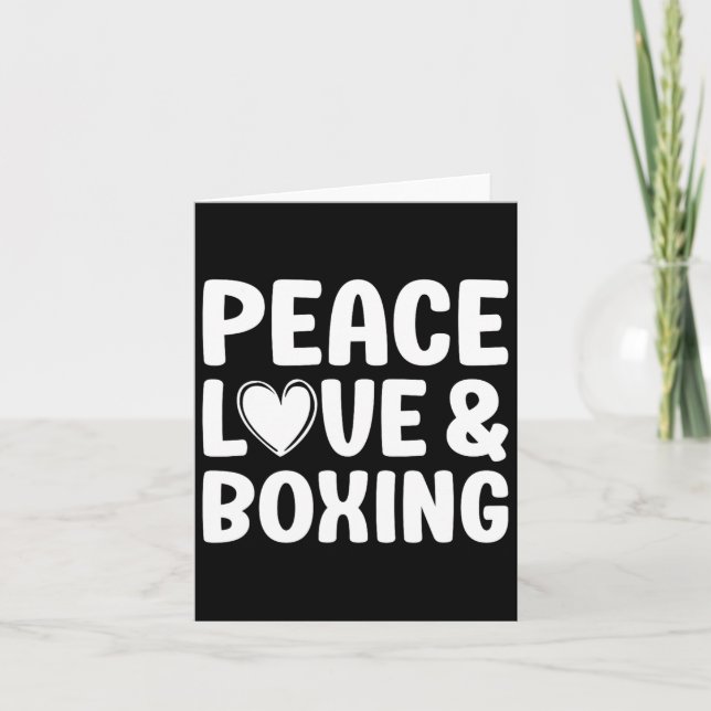 Carte Boxe J'Aime Boxe Pour Hommes Et Femmes (Devant)
