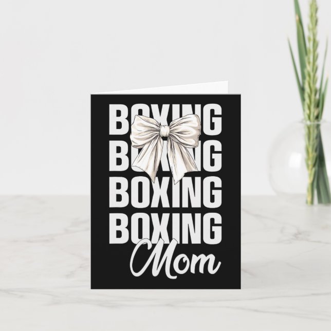 Carte Boxe Maman Coquette Bow mignonne Boxing Amateurs M (Devant)